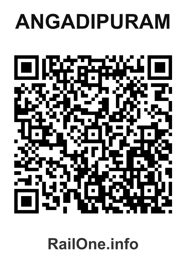 RailOne QR Code for Angadipuram station