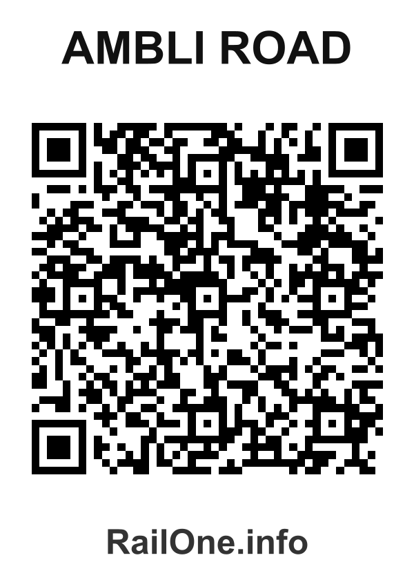 RailOne QR Code for Ambli Road station