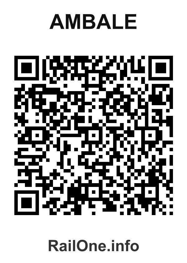 RailOne QR Code for Ambale station
