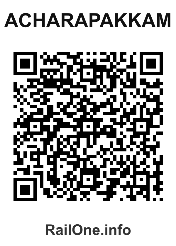 RailOne QR Code for Acharapakkam station