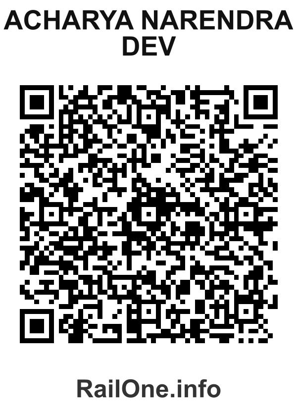 RailOne QR Code for Acharya Narendra Dev station
