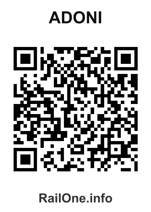 RailOne QR Code for Adoni station