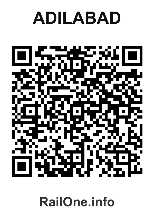 RailOne QR Code for Adilabad station