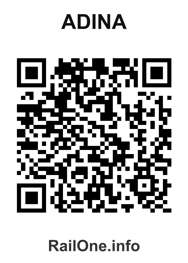 RailOne QR Code for Adina station