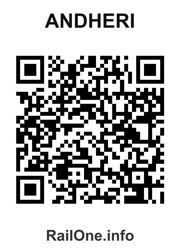 RailOne QR Code for Andheri station