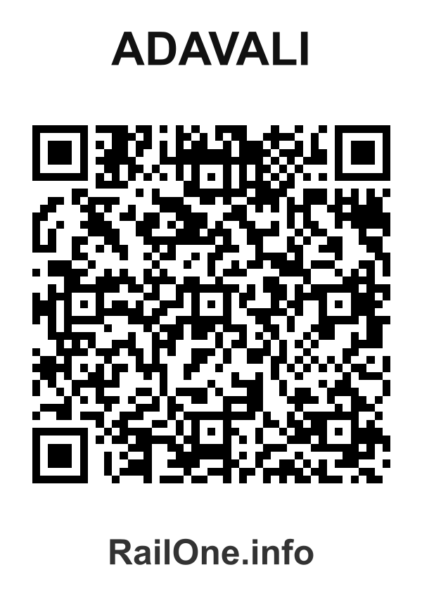 RailOne QR Code for Adavali station