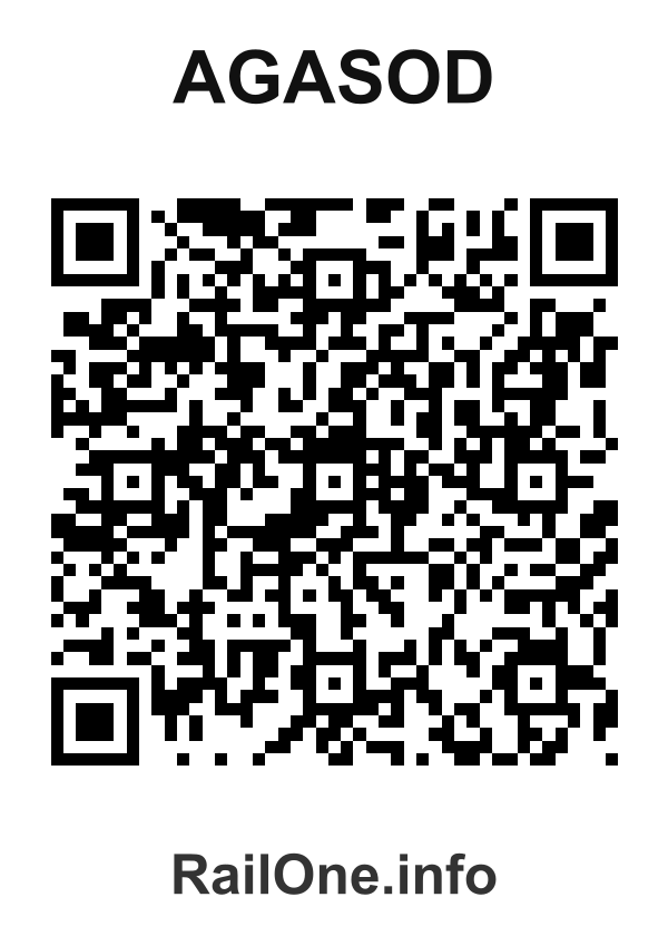 RailOne QR Code for Agasod station