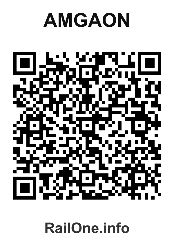 RailOne QR Code for Amgaon station