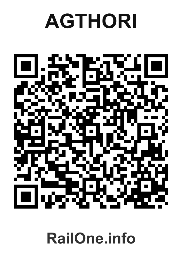 RailOne QR Code for Agthori station