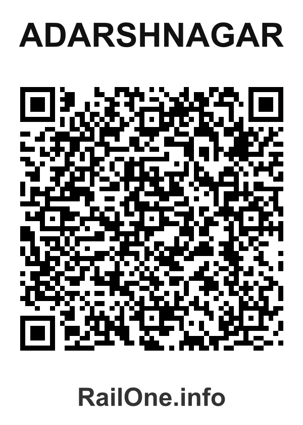 RailOne QR Code for Adarshnagar station