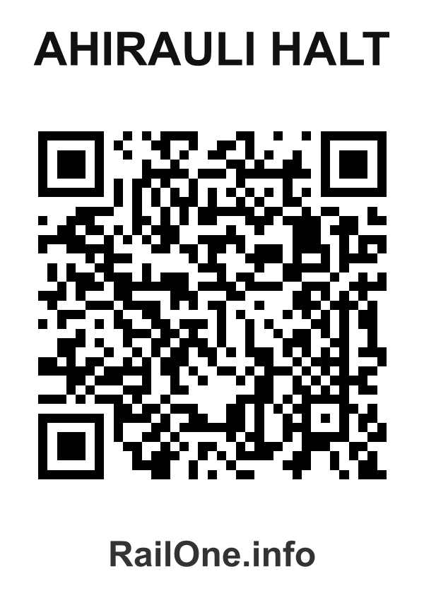 RailOne QR Code for Ahirauli Halt station