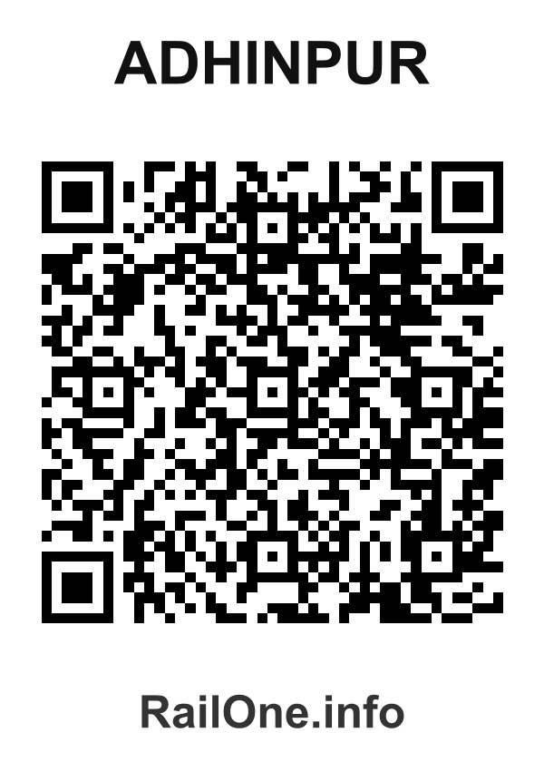 RailOne QR Code for Adhinpur station
