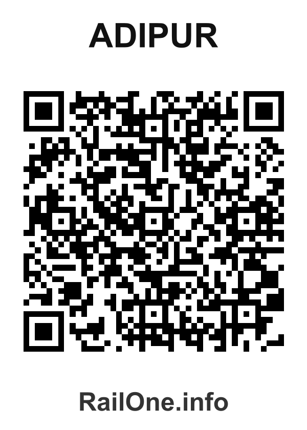 RailOne QR Code for Adipur station