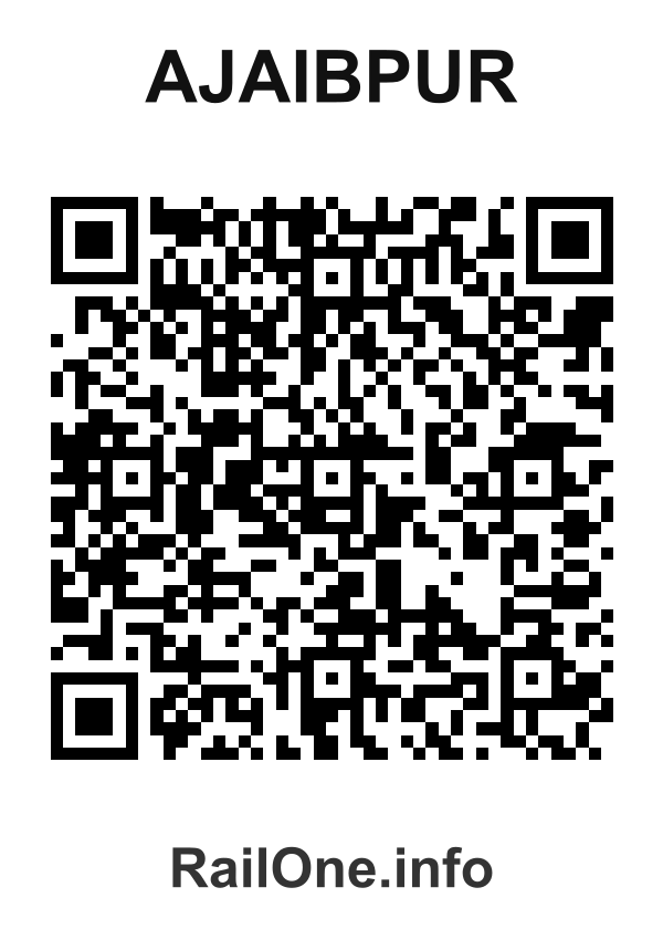RailOne QR Code for Ajaibpur station