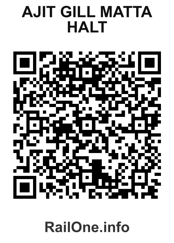 RailOne QR Code for Ajit Gill Matta Halt station