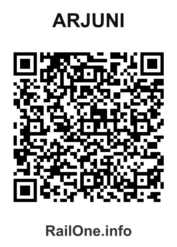 RailOne QR Code for Arjuni station