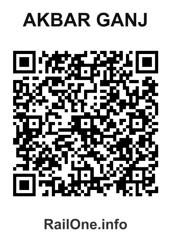 RailOne QR Code for Akbar Ganj station
