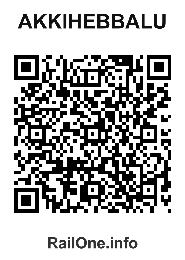 RailOne QR Code for Akkihebbalu station