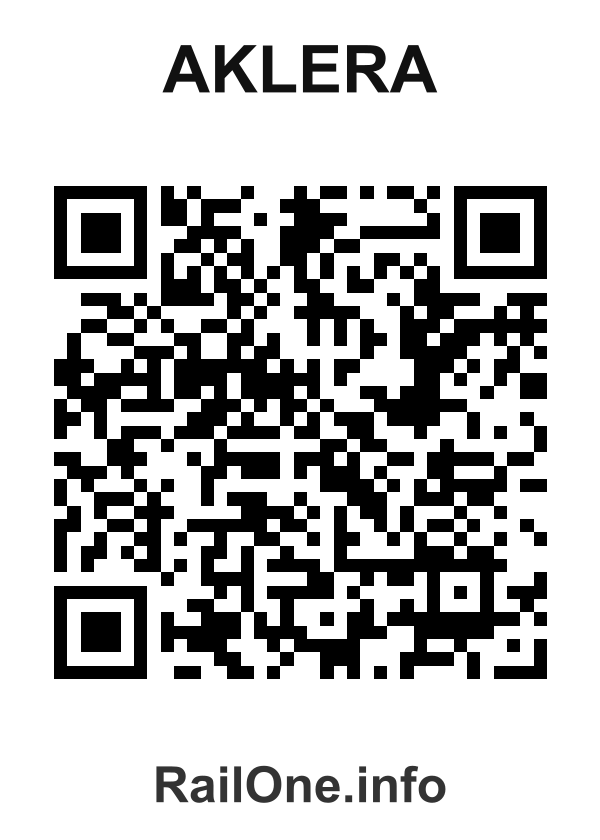 RailOne QR Code for Aklera station