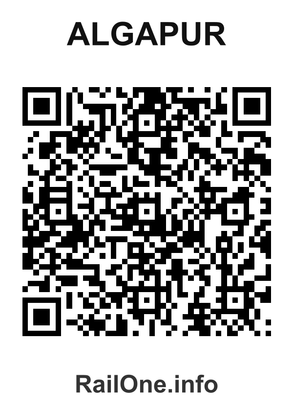 RailOne QR Code for Algapur station