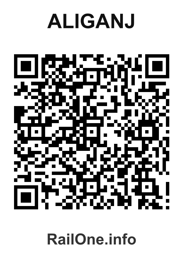 RailOne QR Code for Aliganj station