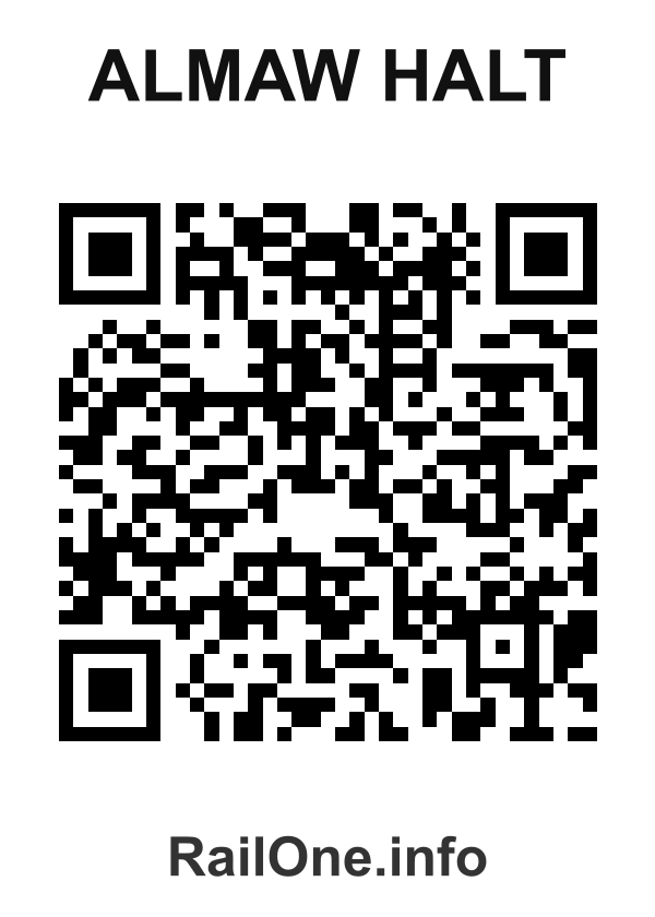 RailOne QR Code for Almaw Halt station