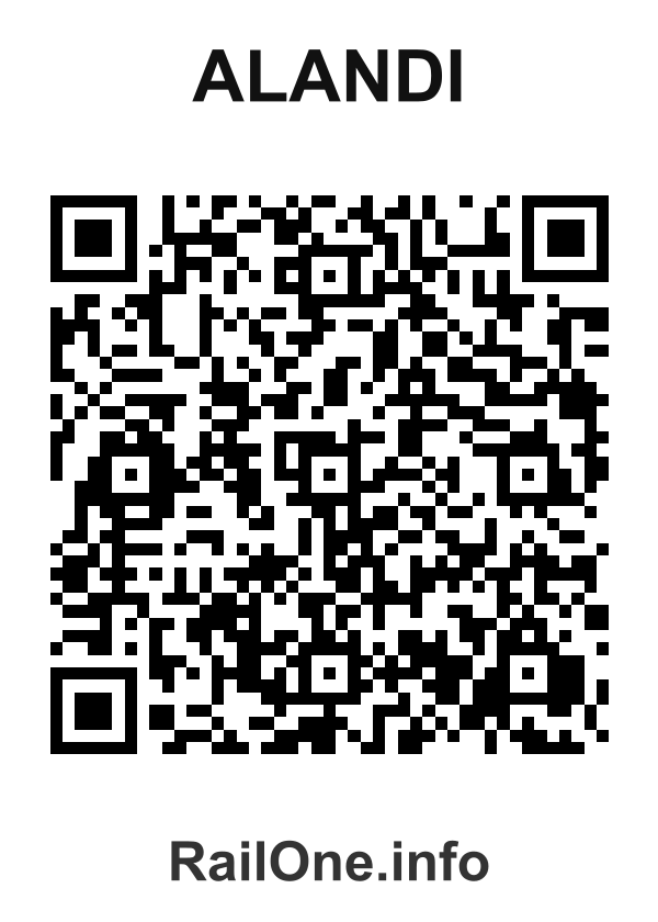 RailOne QR Code for Alandi station