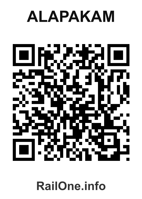 RailOne QR Code for Alapakam station