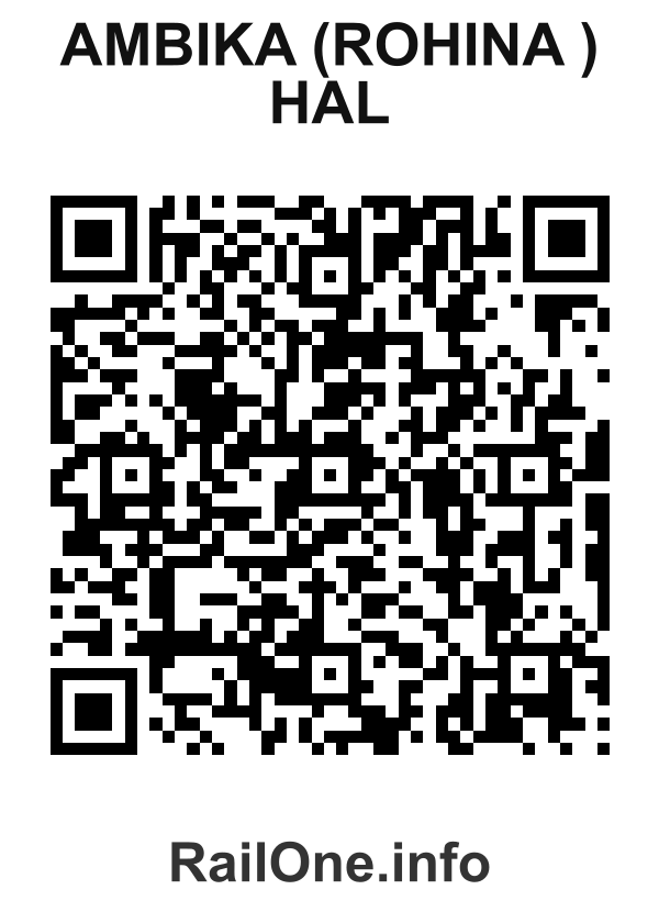 RailOne QR Code for Ambika (rohina ) Hal station