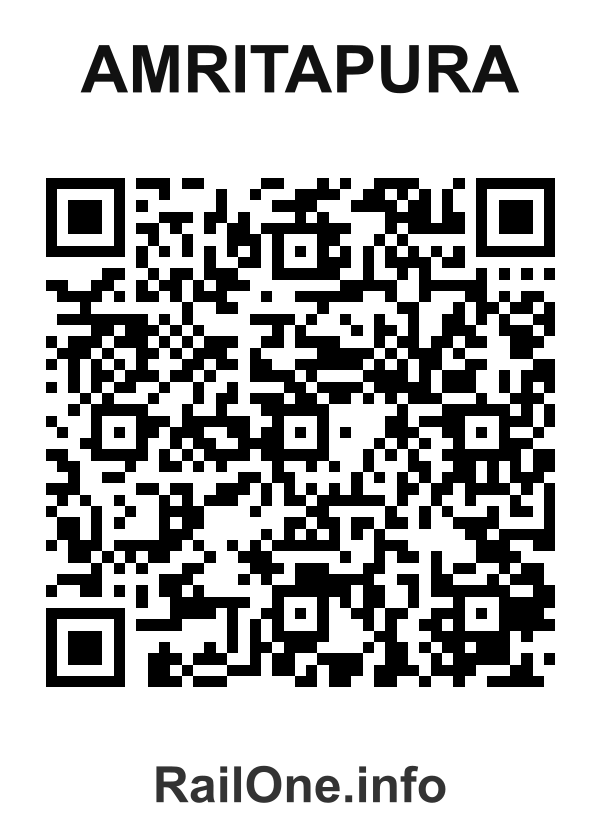 RailOne QR Code for Amritapura station