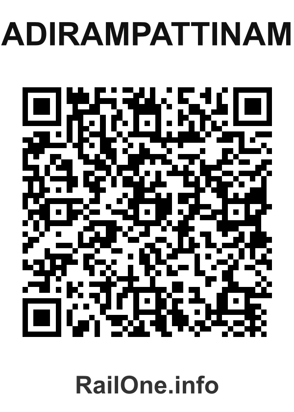 RailOne QR Code for Adirampattinam station