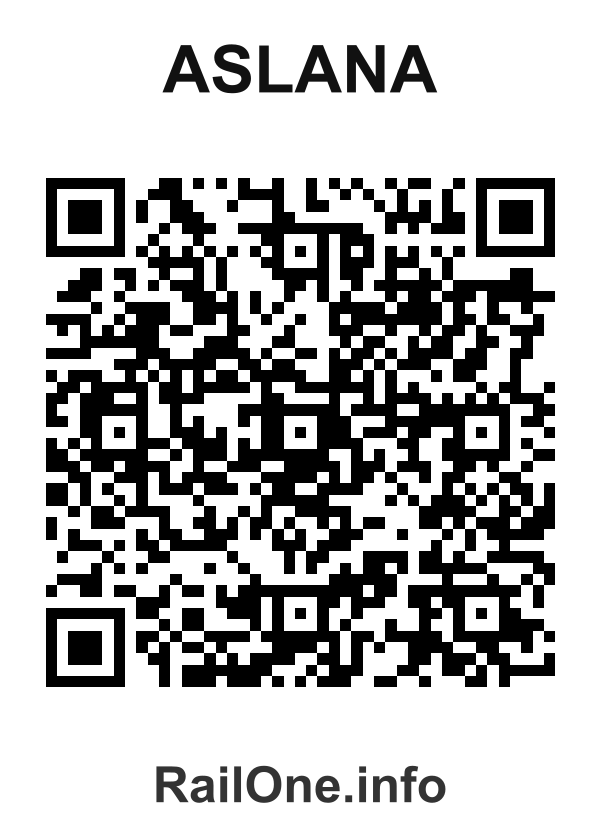 RailOne QR Code for Aslana station