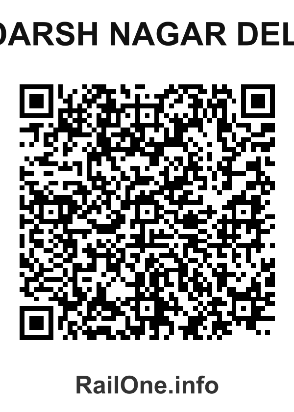 RailOne QR Code for Adarsh Nagar Delhi station