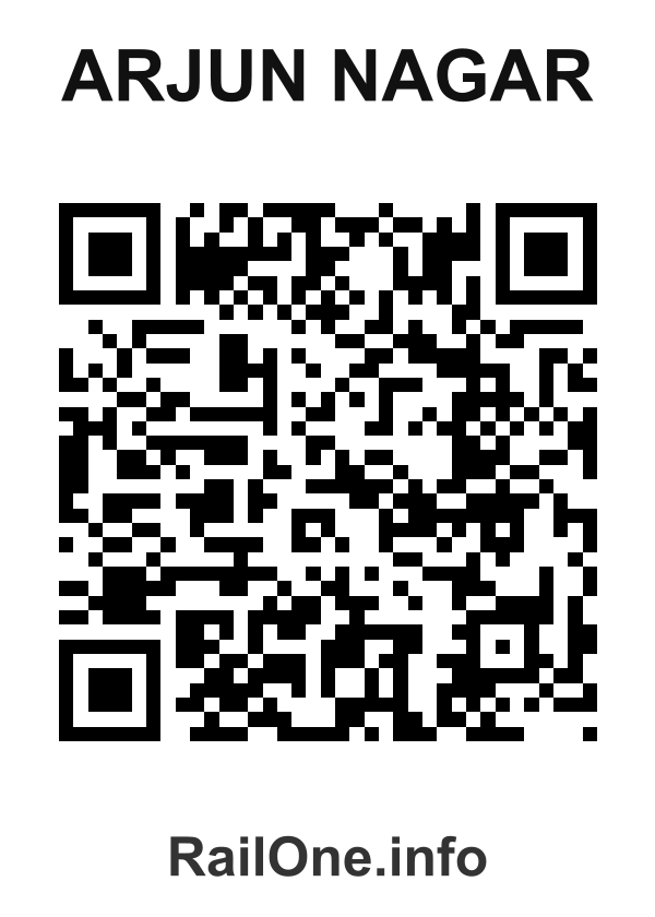 RailOne QR Code for Arjun Nagar station