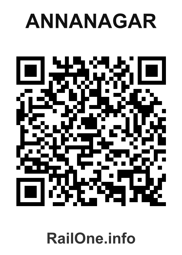 RailOne QR Code for Annanagar station