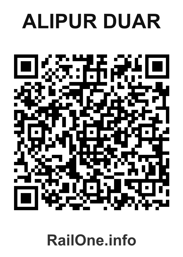 RailOne QR Code for Alipur Duar station