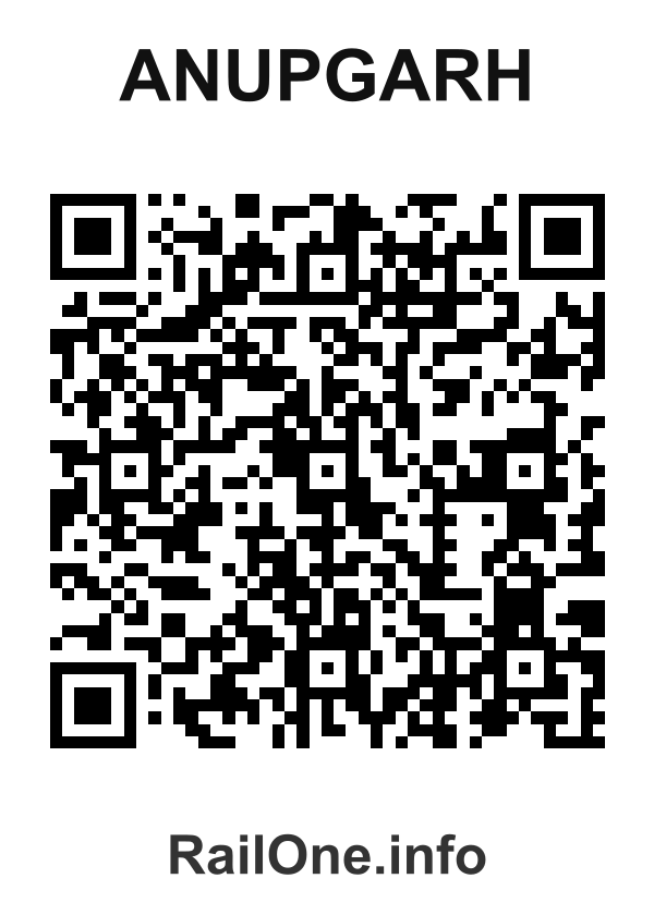 RailOne QR Code for Anupgarh station
