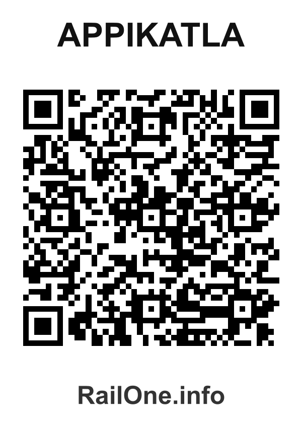 RailOne QR Code for Appikatla station