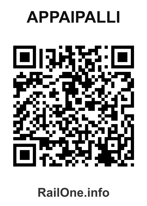 RailOne QR Code for Appaipalli station