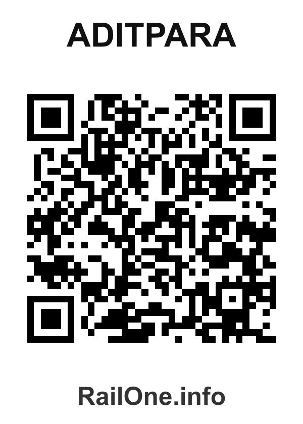 RailOne QR Code for Aditpara station