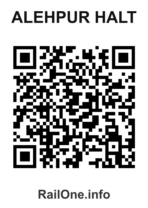 RailOne QR Code for Alehpur Halt station