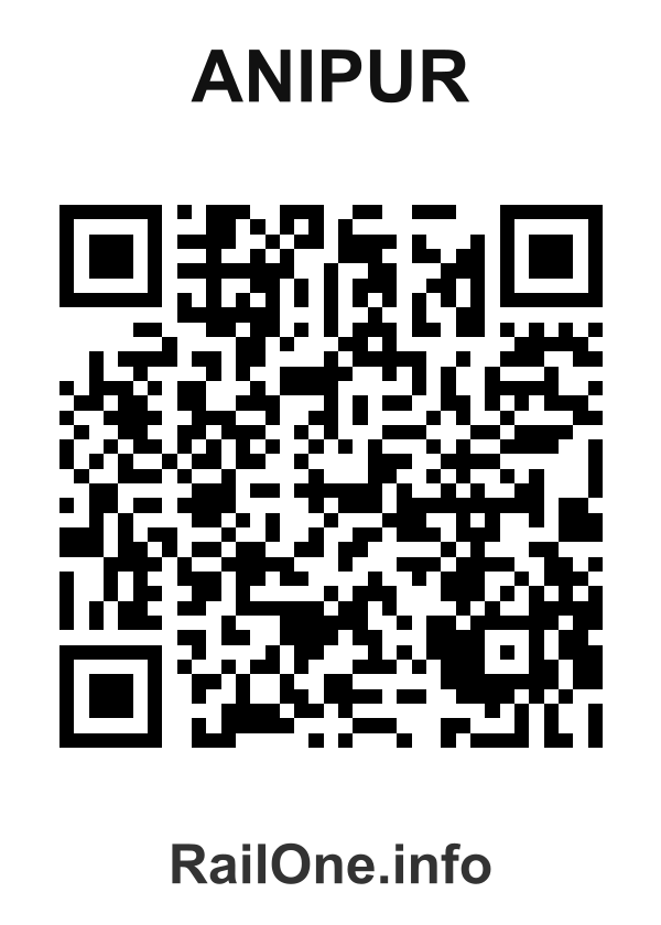 RailOne QR Code for Anipur station