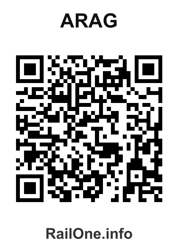 RailOne QR Code for Arag station