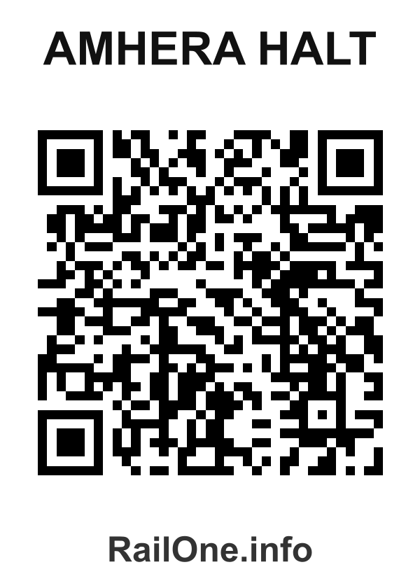 RailOne QR Code for Amhera Halt station