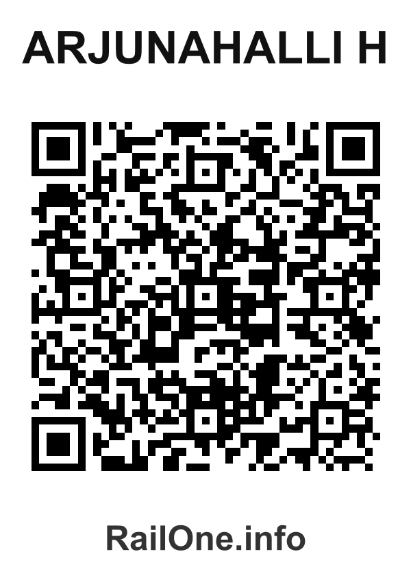 RailOne QR Code for Arjunahalli H station