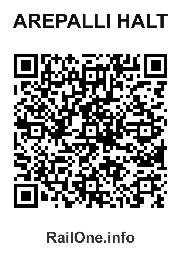 RailOne QR Code for Arepalli Halt station