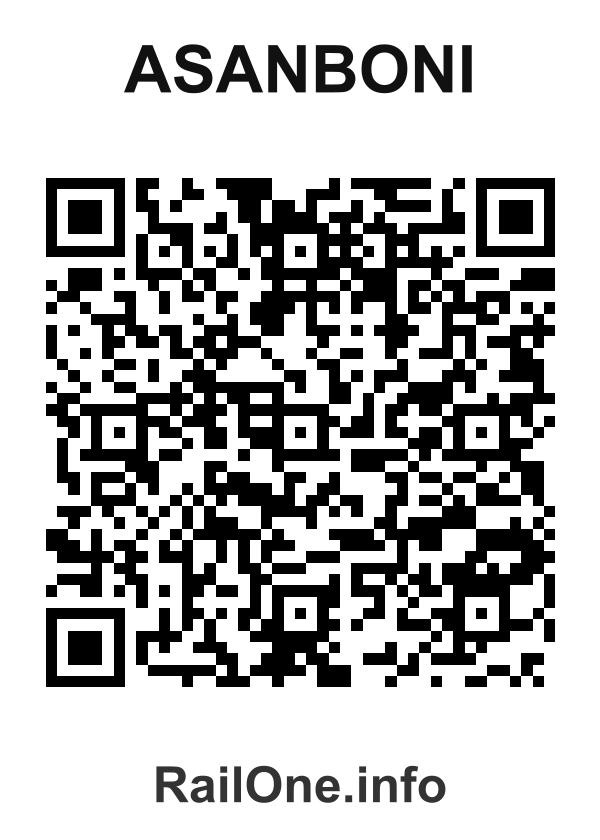 RailOne QR Code for Asanboni station