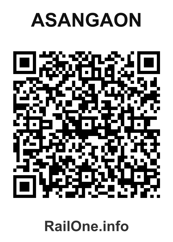 RailOne QR Code for Asangaon station