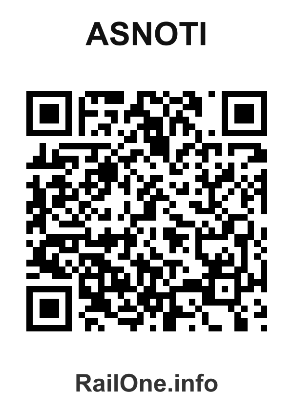 RailOne QR Code for Asnoti station