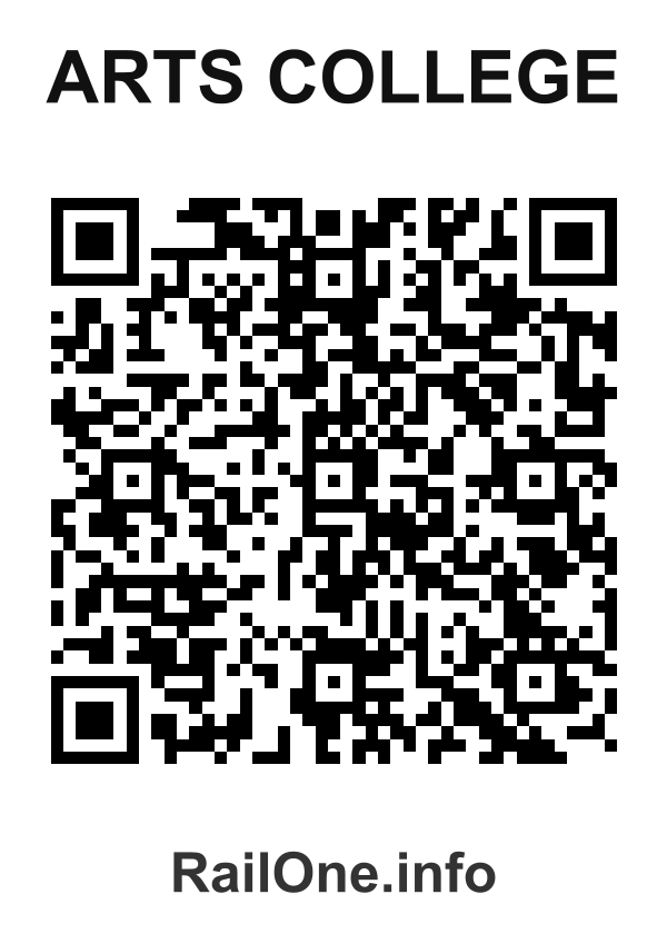 RailOne QR Code for Arts College station
